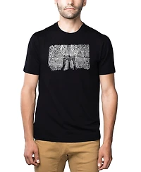 La Pop Art Mens Premium Blend Word T-Shirt - Brooklyn Bridge
