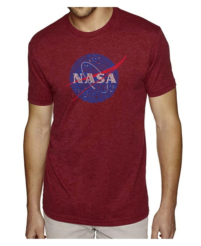 La Pop Art Mens Premium Blend Word T-Shirt - Nasa Meatball Logo