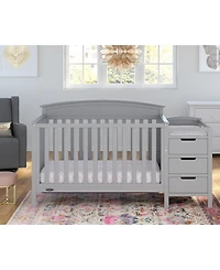 Graco Benton 4-in-1 Convertible Crib and Changer (Pebble Gray)