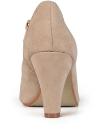 Journee Collection Women's Piper Cagey Upper Round Toe Dress Shooties