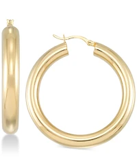 Simone I. Smith Polished Hoop Earrings in 18k Gold over Sterling Silver