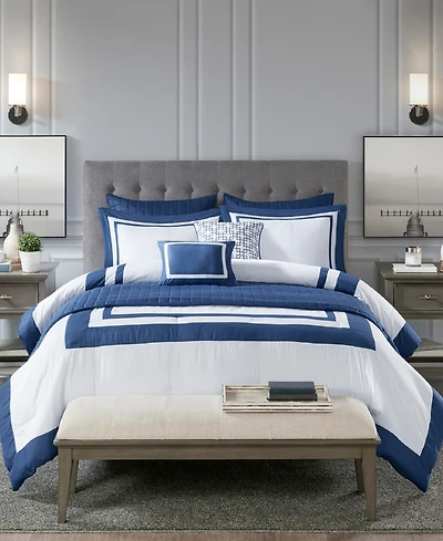 Madison Park Heritage 8-Pc. Comforter & Coverlet Set