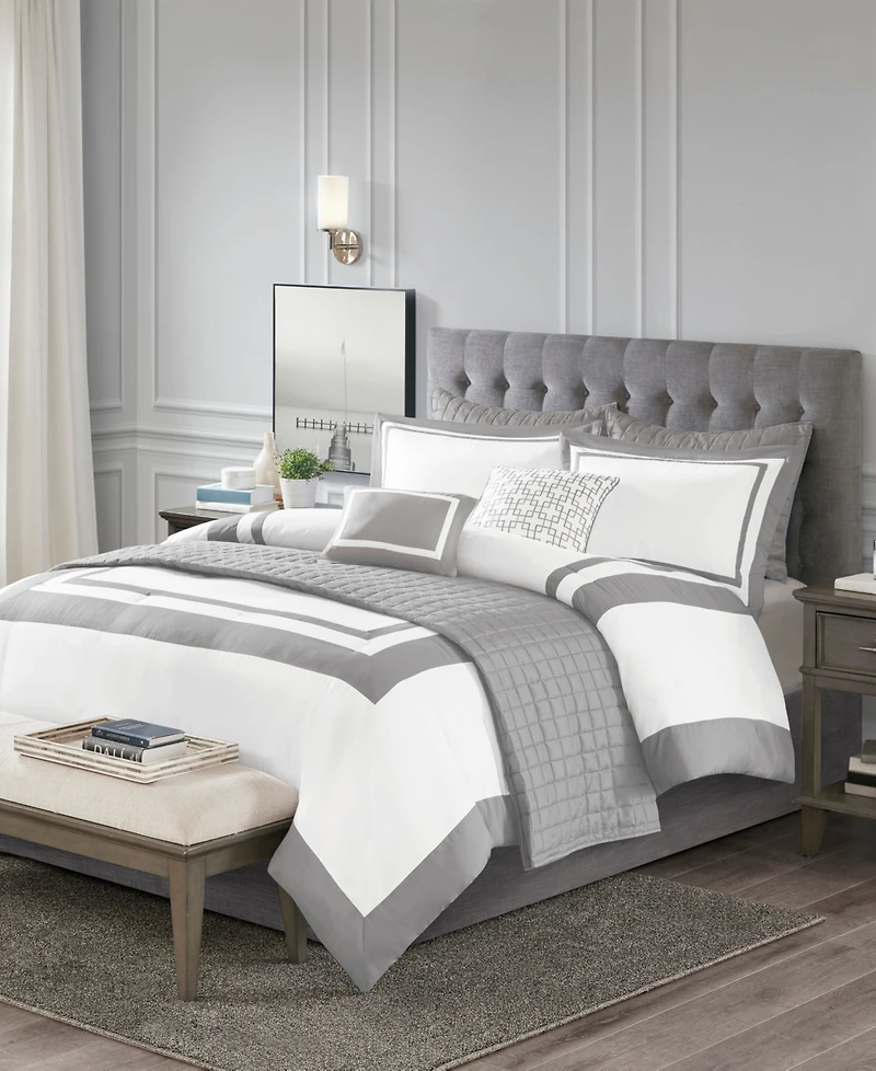 Madison Park Heritage 8-Pc. Comforter & Coverlet Set, Full/Queen