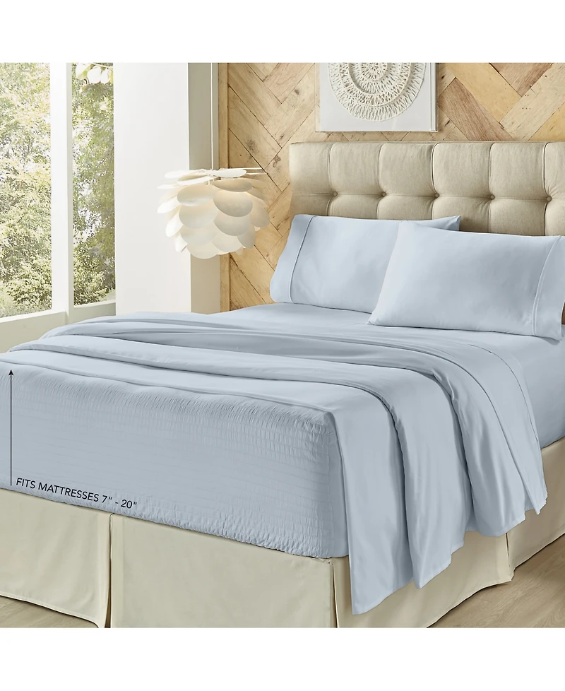 J Queen New York Royal Fit Microfiber Sheet