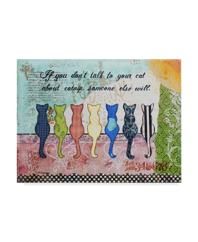 Let Your Art Soar 'Cat Talk' Canvas Art - 19" x 14"