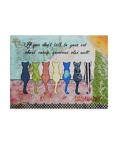 Let Your Art Soar 'Cat Talk' Canvas Art - 19" x 14"
