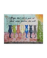 Let Your Art Soar 'Cat Talk' Canvas Art - 19" x 14"