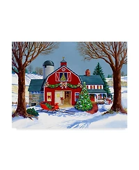 Geraldine Aikman 'The Red Sleigh Barn' Canvas Art - 32" x 24"