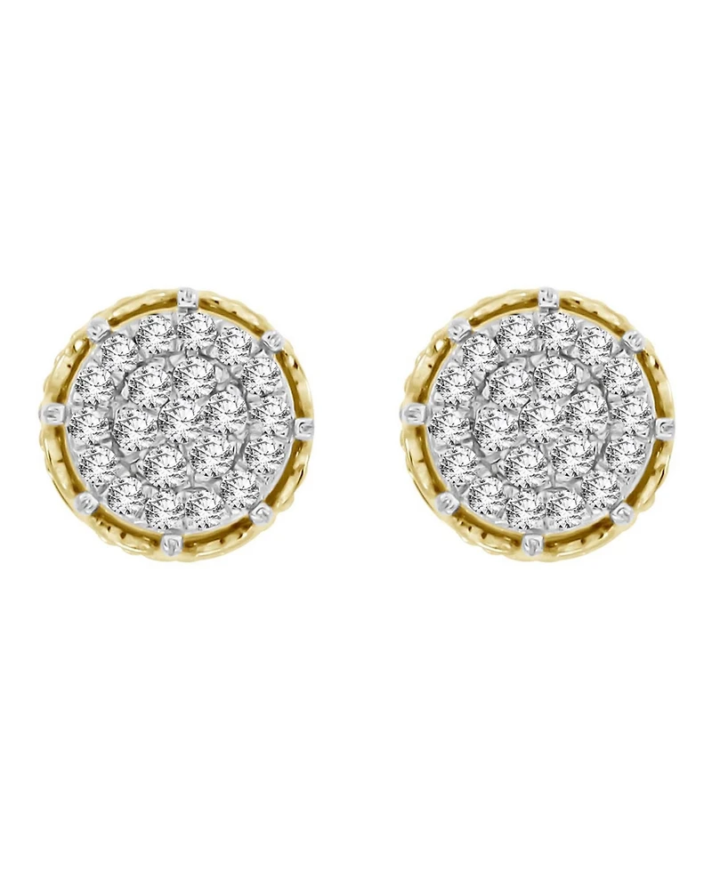 Men's Diamond (1/4 ct.t.w.) Earring Set in 10k Yellow Gold