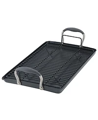 Anolon Advanced Home Hard-Anodized Nonstick Double Burner Griddle, 10" x 18"