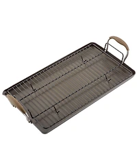 Anolon Advanced Home Hard-Anodized Nonstick Double Burner Griddle, 10" x 18"