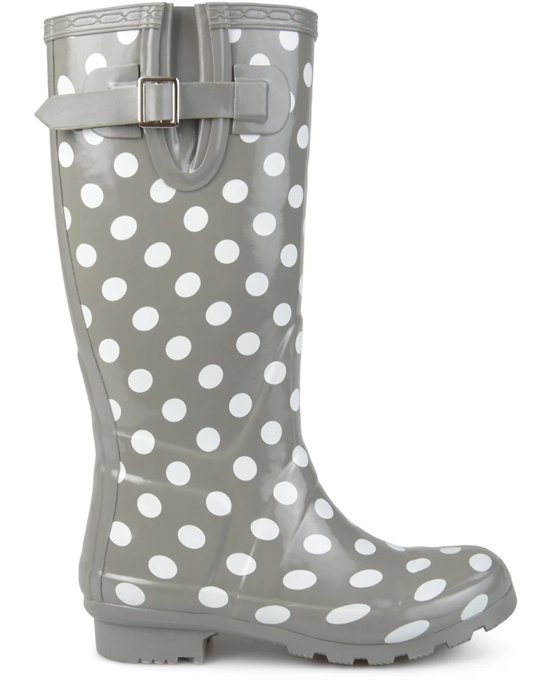 Journee Collection Women's Mist Pull On Lug Sole Rainboots