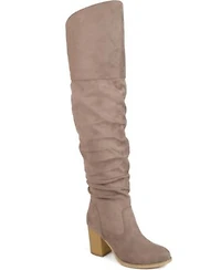 Womens Kaison Stacked Heel Over The Knee Regular Wide Calf Extra Wide Calf Boots
