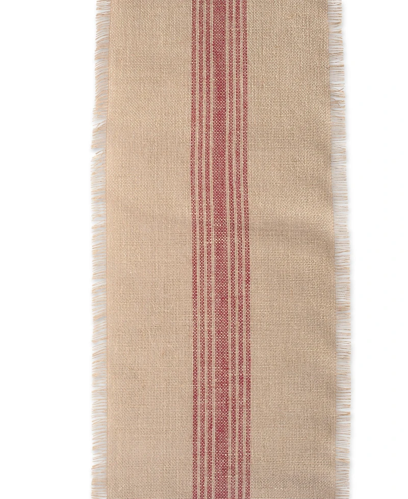 Barn Middle Stripe Burlap Table Runner 14" x 72"