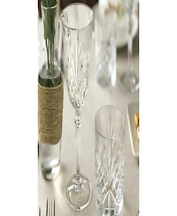 Lorren Home Trends Melodia Collection Crystal Champagne Flutes, Set of 6