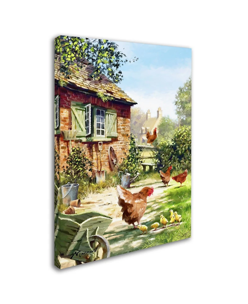 The Macneil Studio 'Chicken And Hens' Canvas Art - 24" x 32"