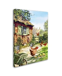 The Macneil Studio 'Chicken And Hens' Canvas Art - 24" x 32"
