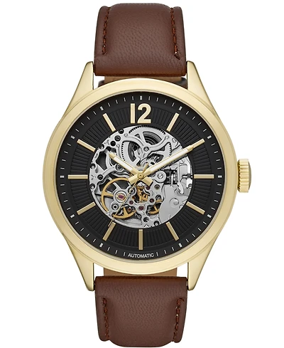 Folio Mens Brown Strap Automatic Watch 46mm