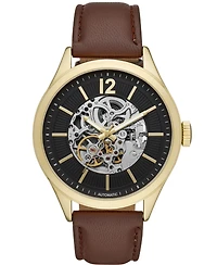 Folio Mens Brown Strap Automatic Watch 46mm