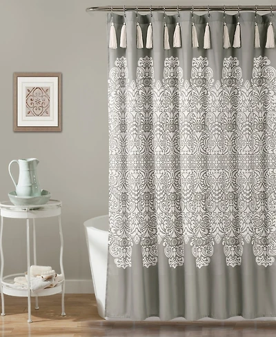 Lush Decor Boho Medallion Shower Curtain, 72" x 72"