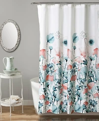 Lush Decor Zuri Flora Shower Curtain, 72" x