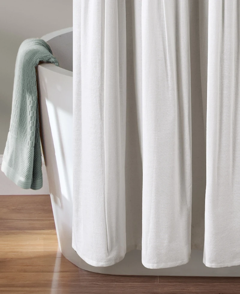 Lush Decor Linen Button Shower Curtain, 72" x
