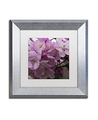 Kurt Shaffer 'Cherry Blossom Cluster' Matted Framed Art - 11" x 11"