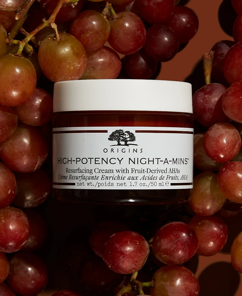 Origins High-Potency Night-a-Mins Resurfacing Cream with Fruit-Derived AHAs, 1.7 oz.