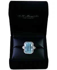 Effy Aquamarine (6-7/8 ct. t.w.) & Diamond (1/2 Ring 14k White Gold