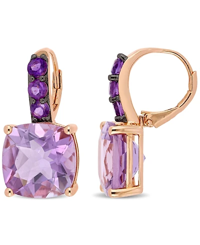 Pink Amethyst (15-1/2 ct. t.w.) Drop Earrings in 18k Rose Gold over Sterling Silver