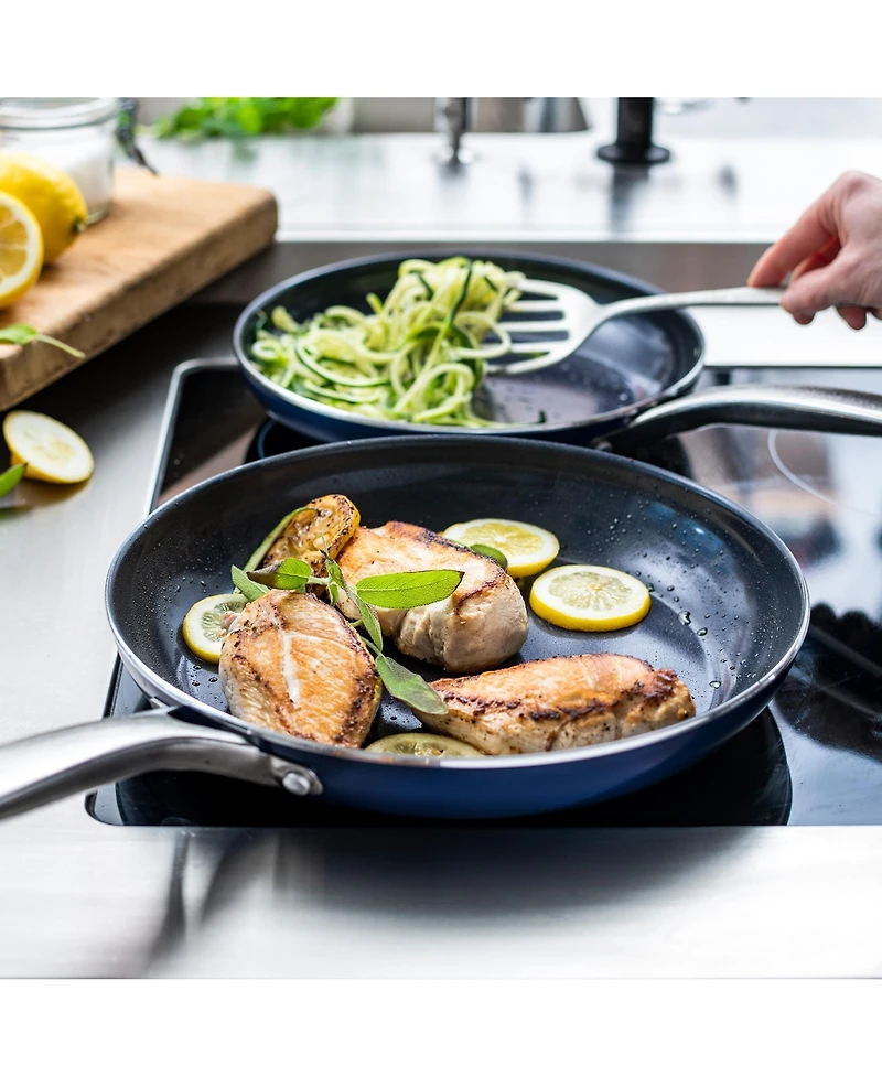 Blue Diamond Diamond-Infused 9.5" and 11" Frying Pan Set.
