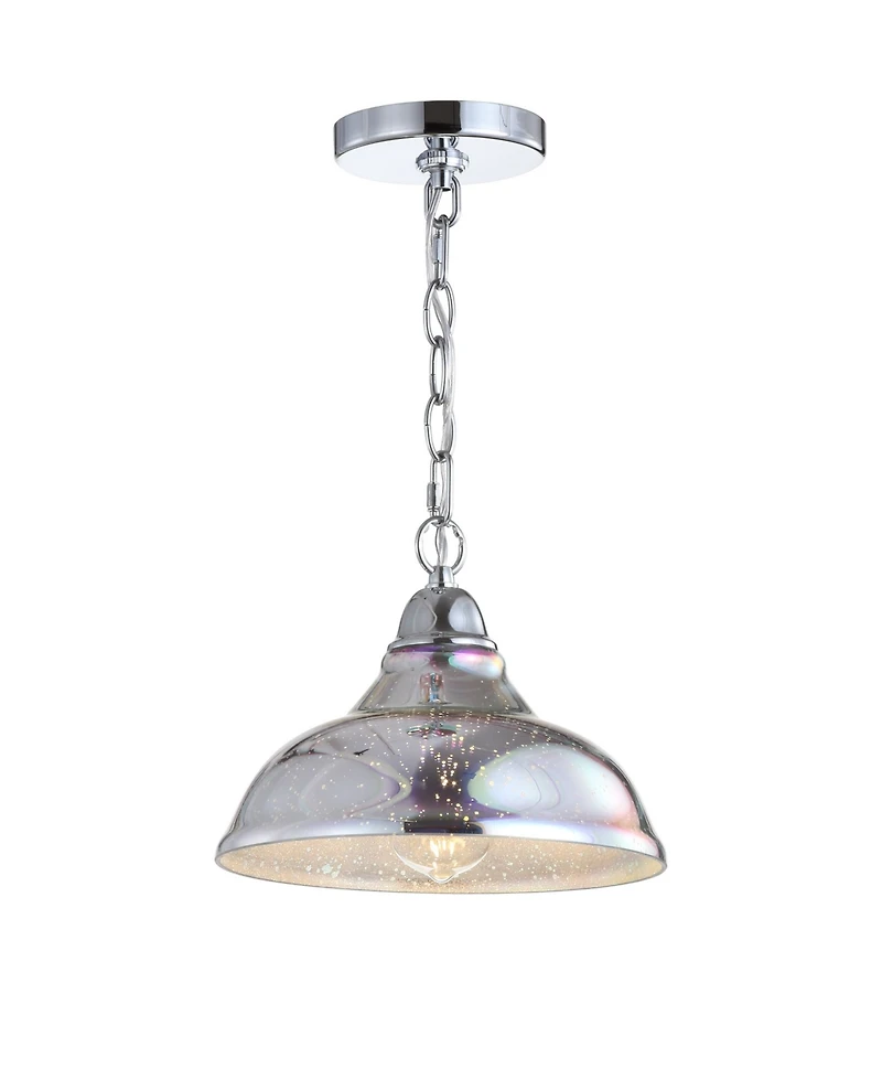 Jonathan Y Nira 9.75" Adjustable 3D Color Burst Glass/Metal Pendant