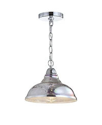 Jonathan Y Nira 9.75" Adjustable 3D Color Burst Glass/Metal Pendant