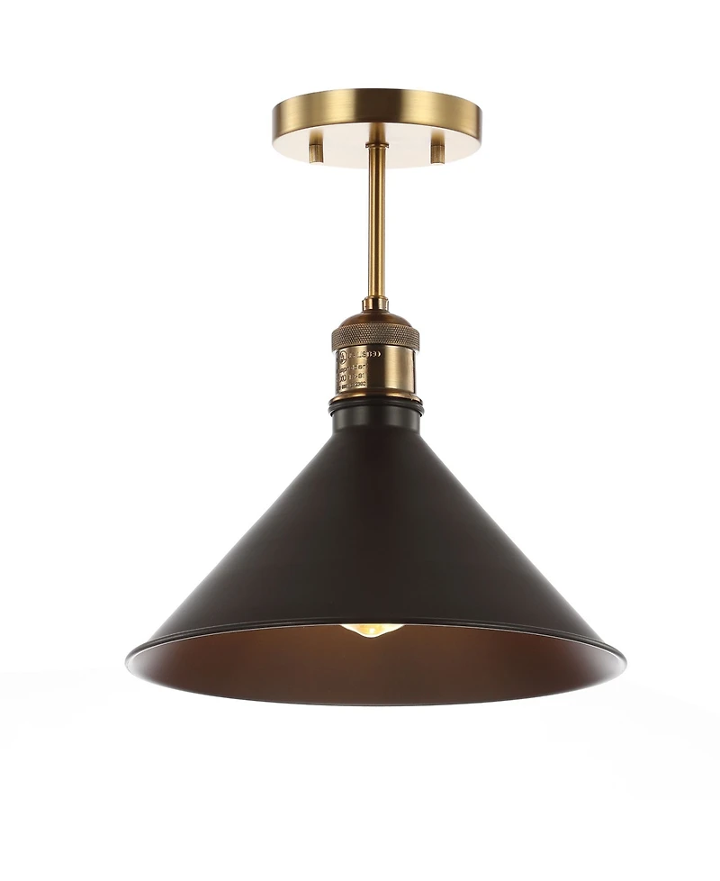 Jonathan Y Nick 11" Metal Led Semi-Flush Mount