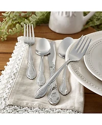 Riverridge Rose 46 Piece Monogrammed Flatware Set - D, Service for 8