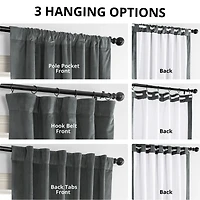 Half Price Drapes Natural Grey Signature Velvet Blackout Curtain