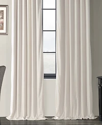 Half Price Drapes Alabaster Beige Signature Velvet Blackout Curtain
