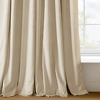 Half Price Drapes Alabaster Beige Signature Velvet Blackout Curtain