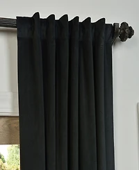 Half Price Drapes Warm Black Signature Velvet Blackout Curtain