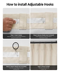 Half Price Drapes Ivory Signature Extra Wide Velvet Blackout Curtain