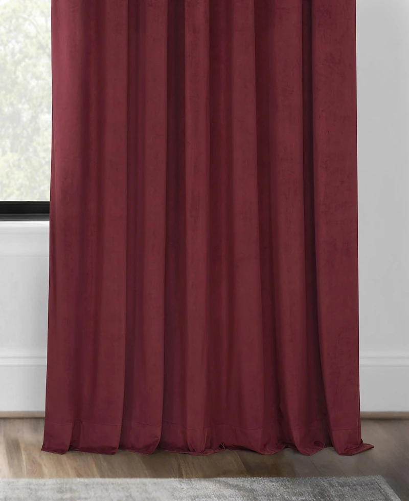 Half Price Drapes Signature Extra Wide Velvet Blackout Curtain
