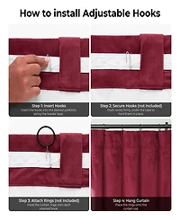 Half Price Drapes Burgundy Signature Extra Wide Velvet Blackout Curtain