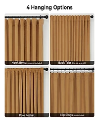 Half Price Drapes Amber Gold Signature Extra Wide Velvet Blackout Curtain