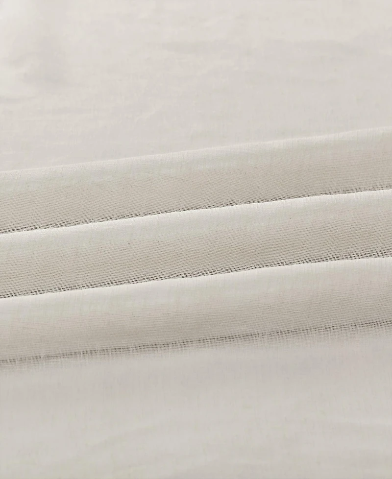 Half Price Drapes Gardenia Textured Faux Linen Sheer Curtain