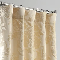 Half Price Drapes Magdelena Champagne Beige Damask Faux Silk Jacquard Room Darkening Curtain