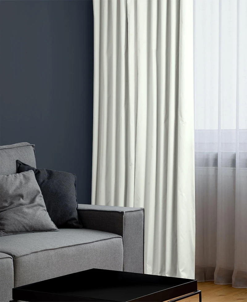 Half Price Drapes Fresh Popcorn Solid Cotton Hotel Blackout Curtain