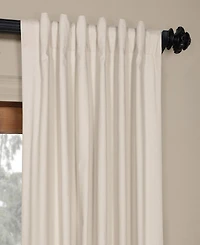 Half Price Drapes Hazelwood Beige Solid Cotton Hotel Blackout Curtain