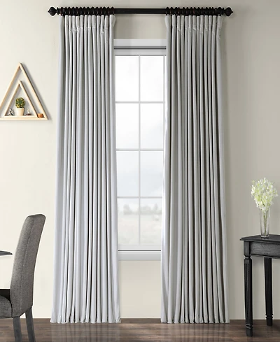 Exclusive Fabrics & Furnishings Signature Blackout Extra Wide Velvet Panel, 100" x 108"
