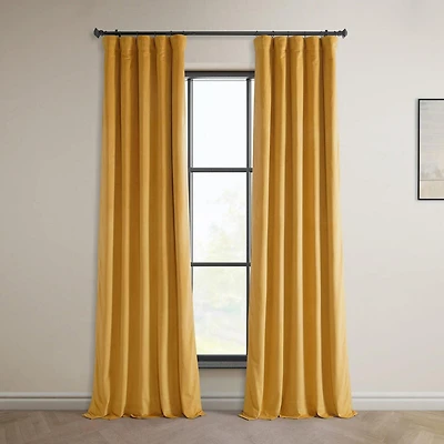 Half Price Drapes Heritage Plush Velvet Room Darkening Curtain