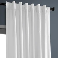 Half Price Drapes Whisper White Solid Cotton Hotel Blackout Curtain